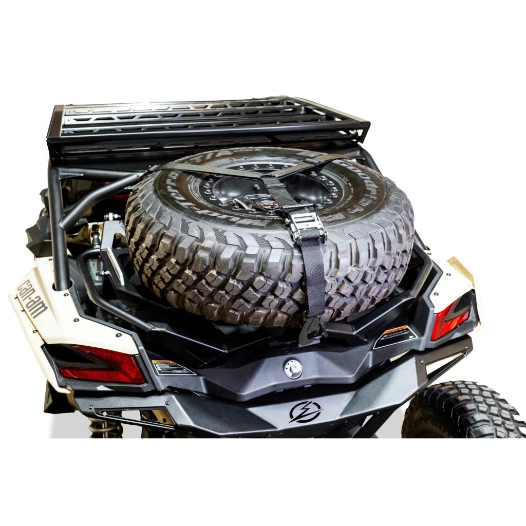 Elektric Offroad 2017 - 2024 Can Am X3 Maverick Volt Series Baja Spare Tire Rack - MojoMotoSport.com