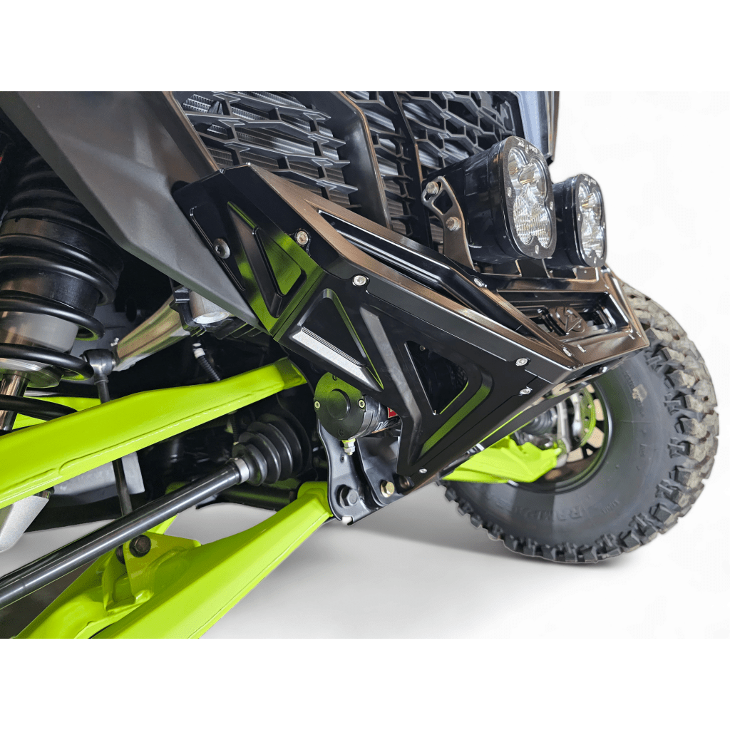 Elektric Offroad 2022 - 2024 Polaris RZR Pro R/ Turbo R Machined Billet Front Winch Bumper (Black Hard Anodize) - MojoMotoSport.com