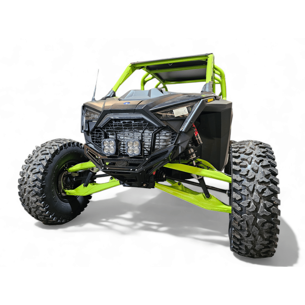 Elektric Offroad 2022 - 2024 Polaris RZR Pro R/ Turbo R Machined Billet Front Winch Bumper (Black Hard Anodize) - MojoMotoSport.com