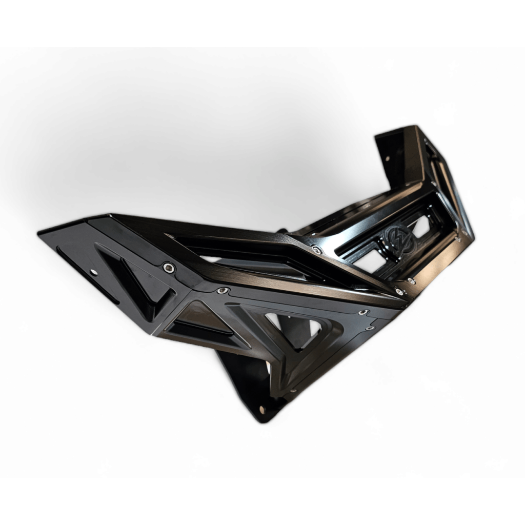 Elektric Offroad 2022 - 2024 Polaris RZR Pro R/ Turbo R Machined Billet Front Winch Bumper (Black Hard Anodize) - MojoMotoSport.com