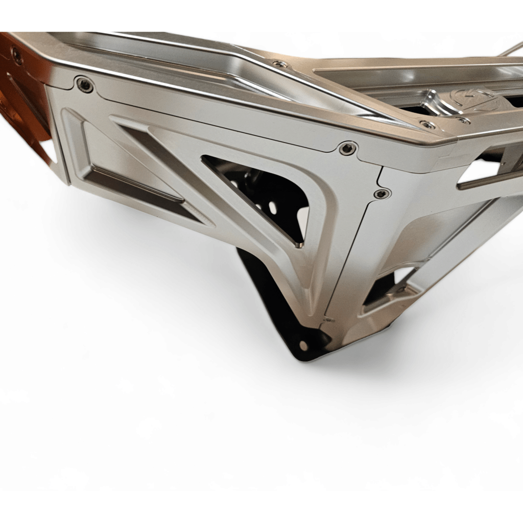Elektric Offroad 2022 - 2024 Polaris RZR Pro R/ Turbo R Machined Billet Front Winch Bumper (Clear Hard Anodize) - MojoMotoSport.com