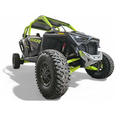 Elektric Offroad 2022 - 2024 Polaris RZR Pro R/ Turbo R Machined Billet Front Winch Bumper (Clear Hard Anodize) - MojoMotoSport.com