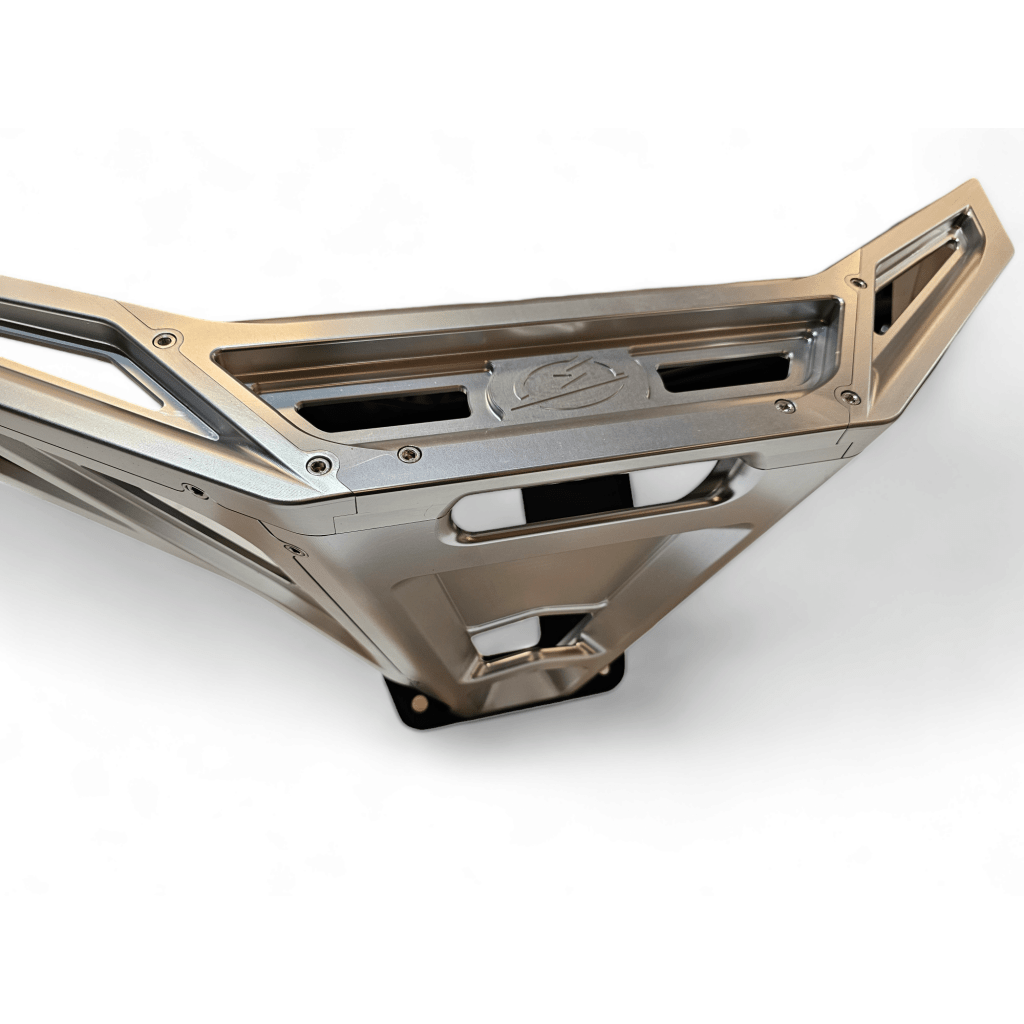 Elektric Offroad 2022 - 2024 Polaris RZR Pro R/ Turbo R Machined Billet Front Winch Bumper (Clear Hard Anodize) - MojoMotoSport.com