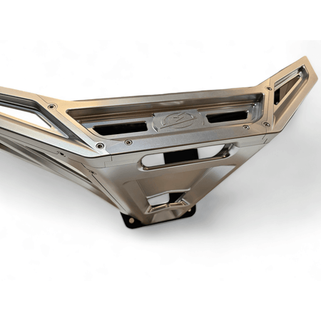 Elektric Offroad 2022 - 2024 Polaris RZR Pro R/ Turbo R Machined Billet Front Winch Bumper (Clear Hard Anodize) - MojoMotoSport.com