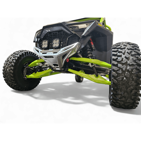 Elektric Offroad 2022 - 2024 Polaris RZR Pro R/ Turbo R Machined Billet Front Winch Bumper (Clear Hard Anodize) - MojoMotoSport.com