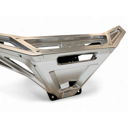 Elektric Offroad 2022 - 2024 Polaris RZR Pro R/ Turbo R Machined Billet Front Winch Bumper (Clear Hard Anodize) - MojoMotoSport.com