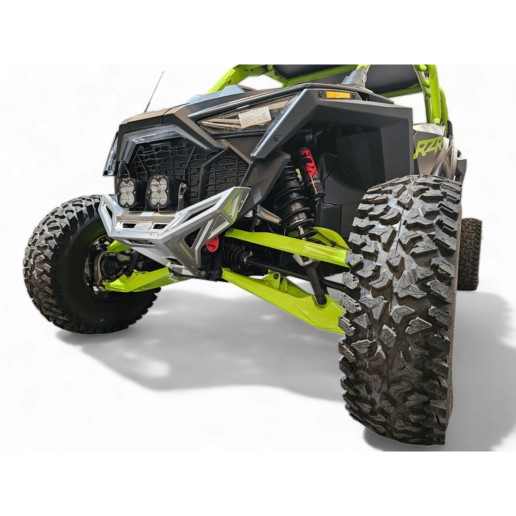 Elektric Offroad 2022 - 2024 Polaris RZR Pro R/ Turbo R Machined Billet Front Winch Bumper (Clear Hard Anodize) - MojoMotoSport.com