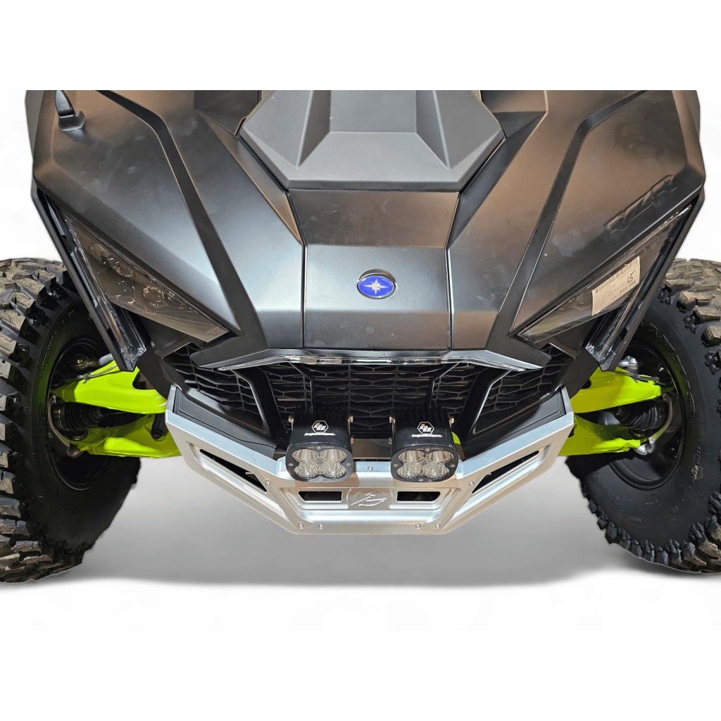 Elektric Offroad 2022 - 2024 Polaris RZR Pro R/ Turbo R Machined Billet Front Winch Bumper (Clear Hard Anodize) - MojoMotoSport.com