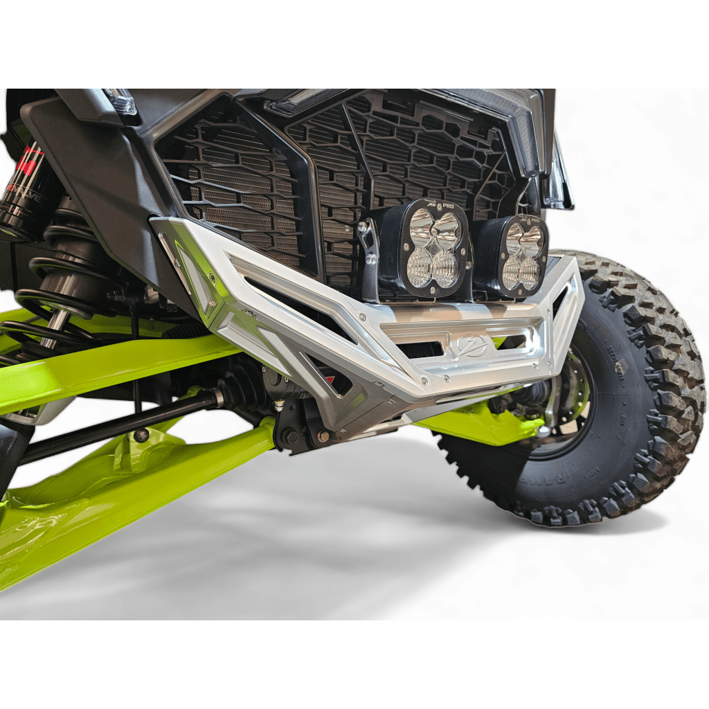 Elektric Offroad 2022 - 2024 Polaris RZR Pro R/ Turbo R Machined Billet Front Winch Bumper (Clear Hard Anodize) - MojoMotoSport.com