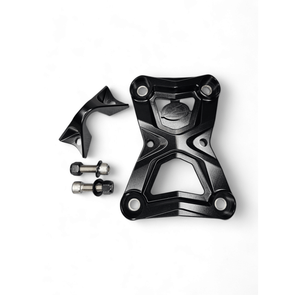 Elektric Offroad 2022 - 2024 Polaris RZR Turbo R/Pro R Radius Rod Plate with Tow Hook Black - MojoMotoSport.com