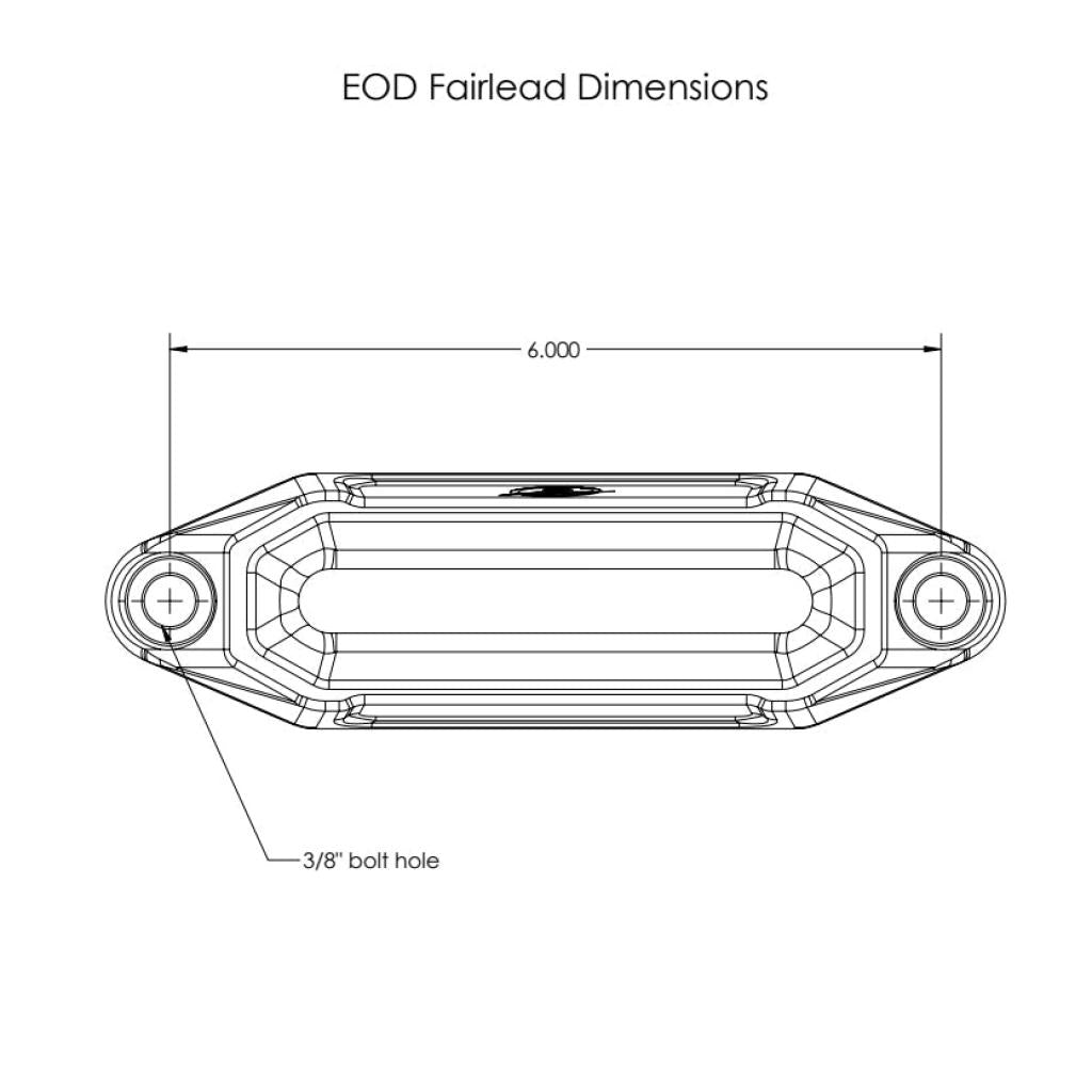 Elektric Offroad Designs UTV Winch Fairlead and Hook | Black - MojoMotoSport.com