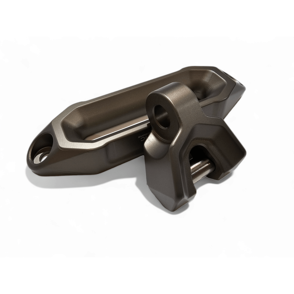 Elektric Offroad Designs UTV Winch Fairlead and Hook | Gunmetal - MojoMotoSport.com