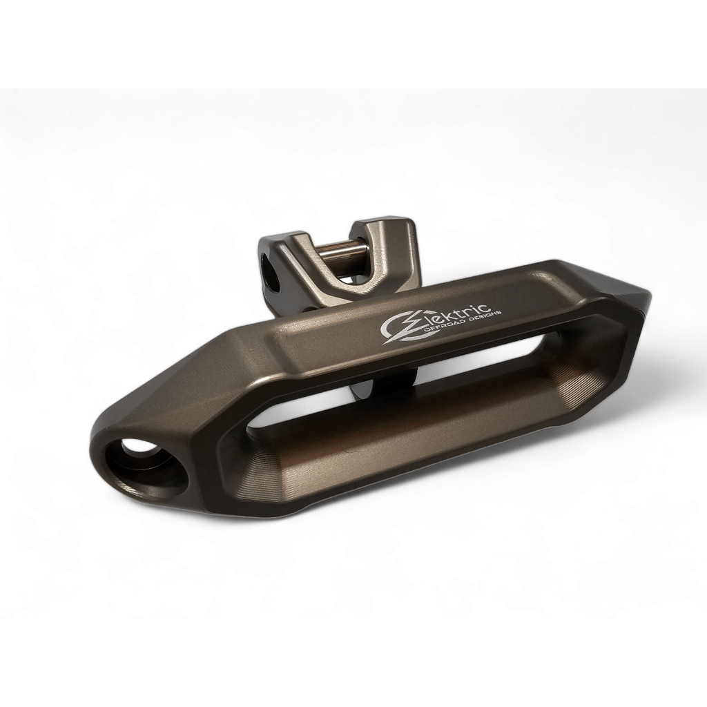 Elektric Offroad Designs UTV Winch Fairlead and Hook | Gunmetal - MojoMotoSport.com