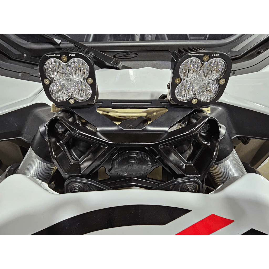 Elektric Offroad EOD 2017 to Current Can Am X3 Maverick Upper Shock Mount Brace with adjustable light mount bracket with Black finish - MojoMotoSport.com
