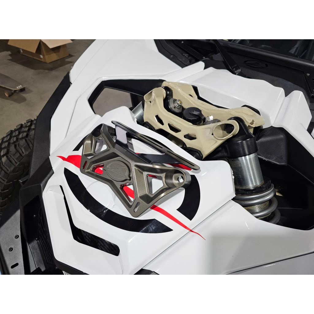 Elektric Offroad EOD 2017 to Current Can Am X3 Maverick Upper Shock Mount Brace with adjustable light mount bracket with Gun Metal finish - MojoMotoSport.com