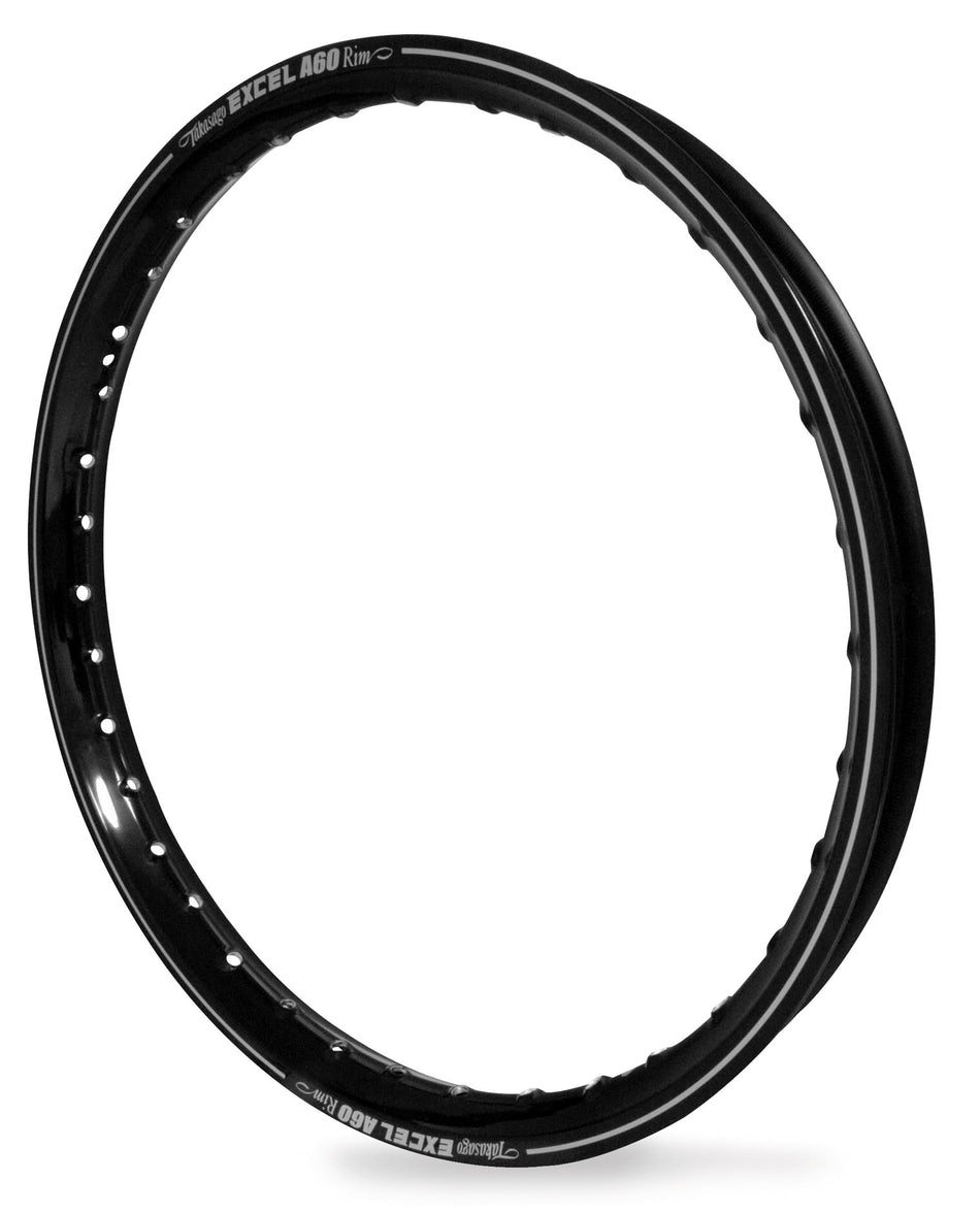 Excel A60 front rim in black with metallic silver pinstripe