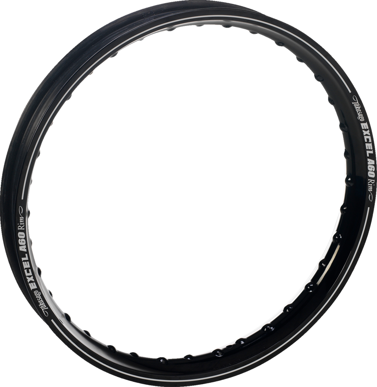 Excel A60 rear rim with metallic silver pinstripe and V-curve profile