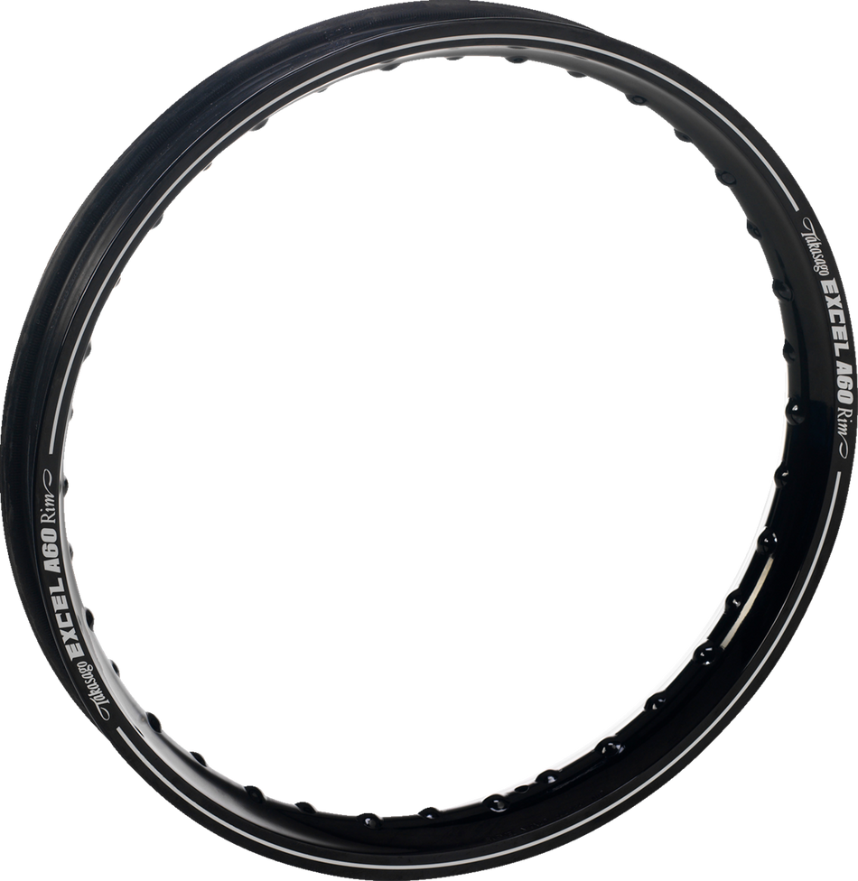 Excel A60 rear rim with metallic silver pinstripe and V-curve profile