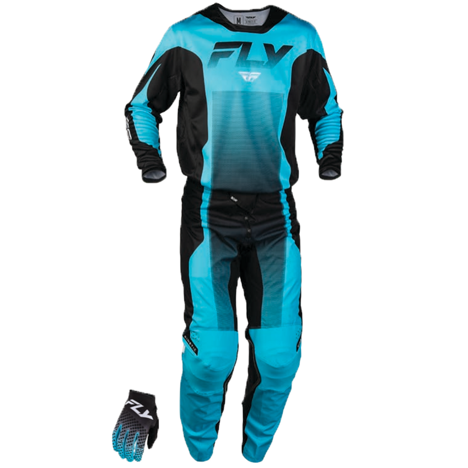 Fly Racing 2027 Kinetic Fade Gearset - Black/Blue/White