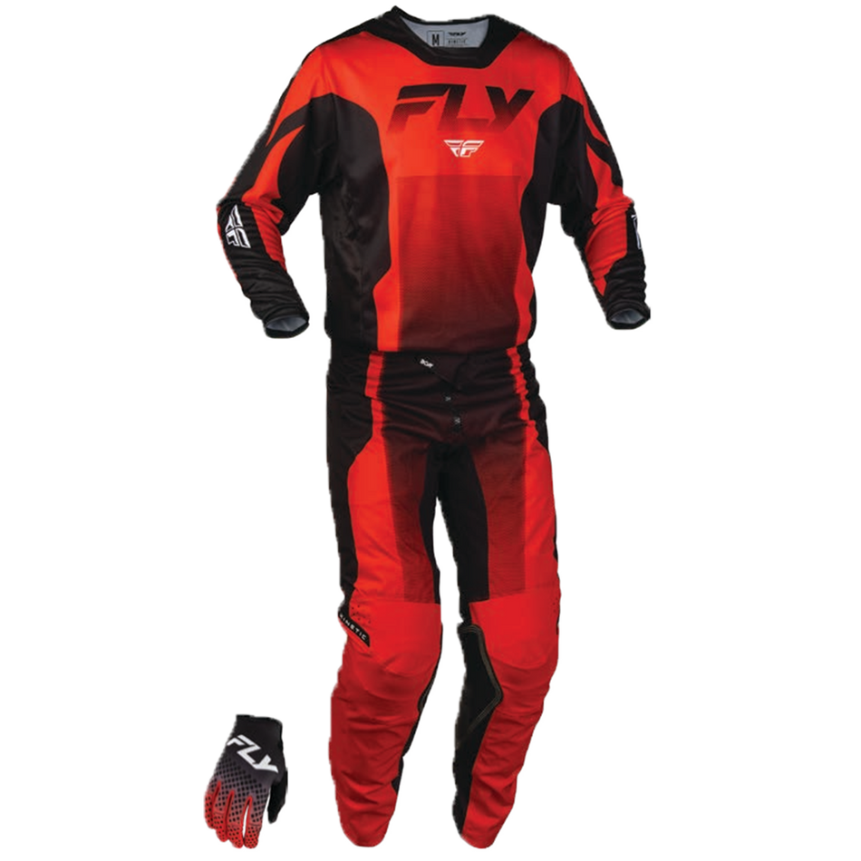 Fly Racing 2027 Kinetic Fade Gearset - Black/Red/White