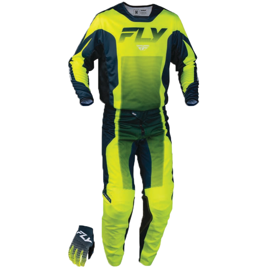 Fly Racing 2027 Kinetic Fade Gearset - Navy/Hi-Vis/White