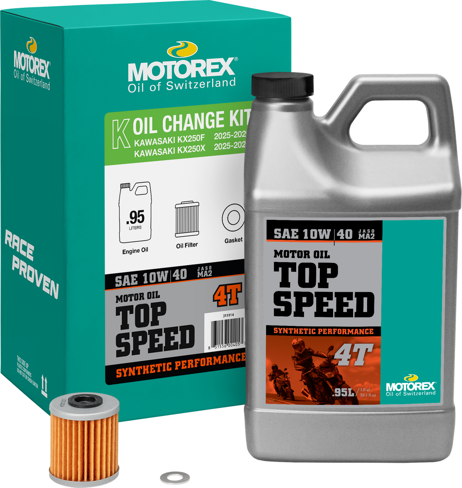 Motorex Motorex Top Speed Oil Change Kit Kawasaki 0.95L 10W/40 | 311914