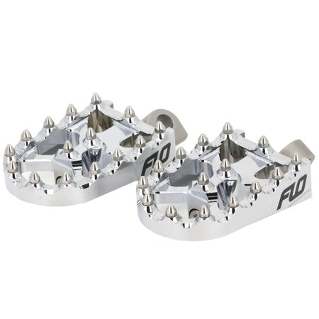 FLO Moto Style Footpeg Set Chrome 2"X3.125" | FPEG - 800CR - MojoMotoSport.com