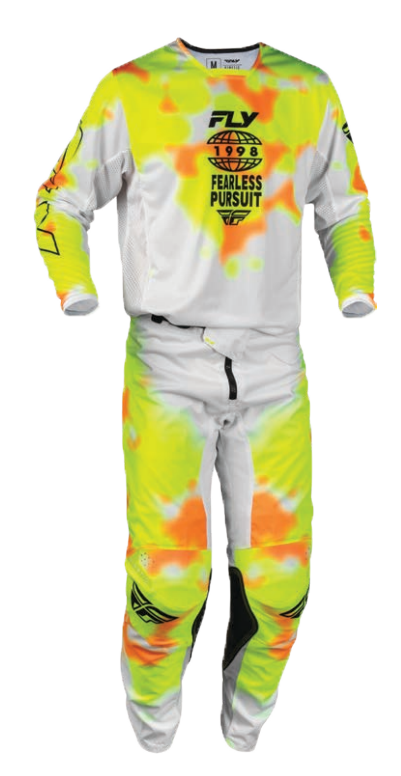 Fly Racing 2027 Kinetic Blur Gearset - White/Hi-Vis/Orange