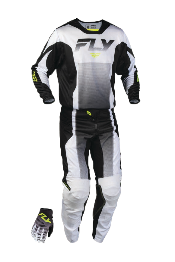 Fly Racing 2027 Kinetic Fade Gearset - Black/White/Hi-Vis