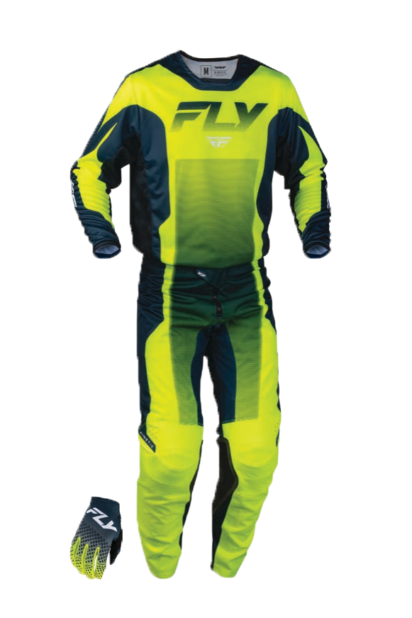 Fly Racing 2027 Kinetic Fade Gearset - Navy/Hi-Vis/White
