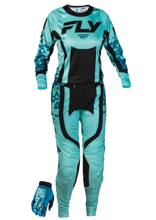 Fly Racing 2027 Women's Lite Flake Gearset - Aqua/Teal/Black