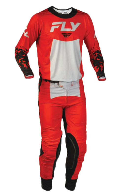 Fly Racing 2027 Lite Flake Gearset - Red/Grey/Black