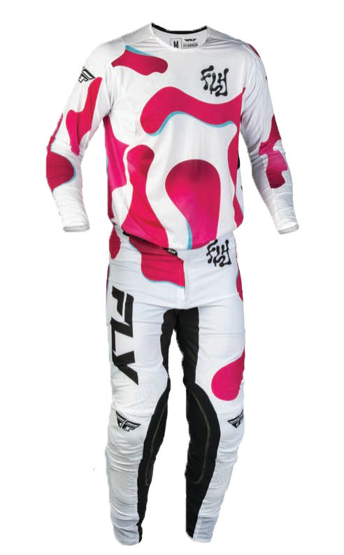 Fly Racing 2027  Lite Flake Vibe Gearset - White/Pink/Blue