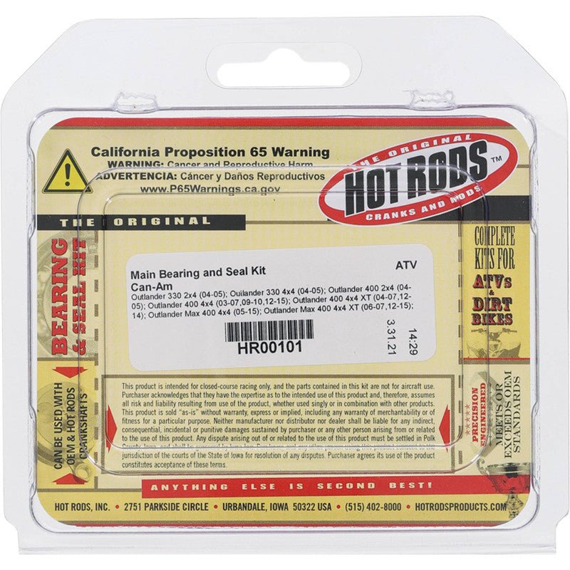 Hot Rods Main Bearing/Seal Kit | HR00101 - MojoMotoSport.com
