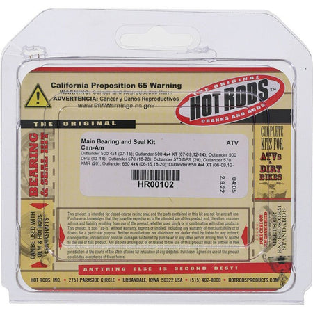 Hot Rods Main Bearing/Seal Kit | HR00102 - MojoMotoSport.com