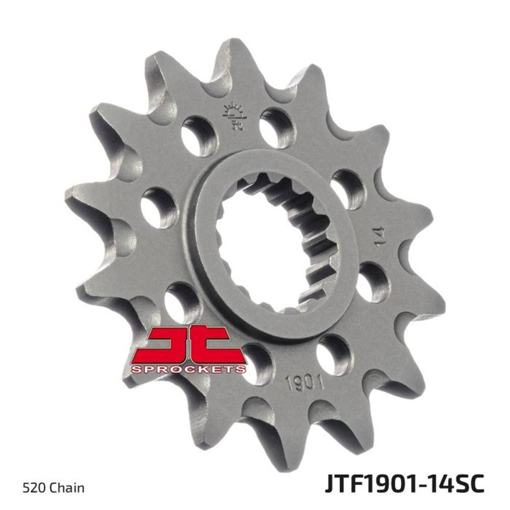JT Sprockets Self-Cleaning Steel Front Sprocket in natural finish