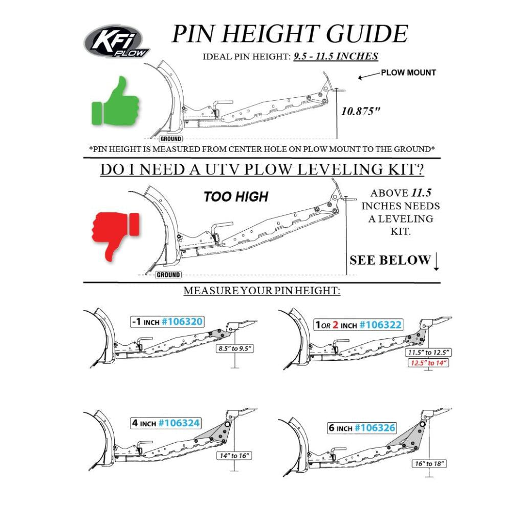 KFI 6" Positive UTV SQ Push Tube Leveling Kit | 106326 - MojoMotoSport.com