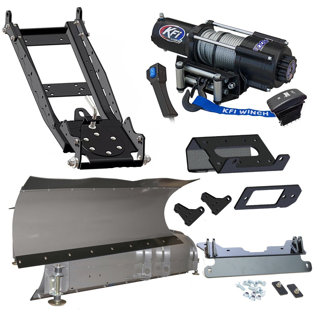 KFI Snowplow Kit Can - Am Defender with level kit - MojoMotoSport.com