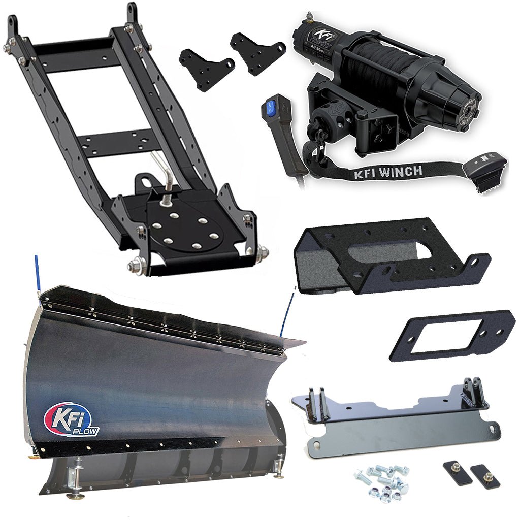 KFI Snowplow Kit Can - Am Defender with level kit - MojoMotoSport.com