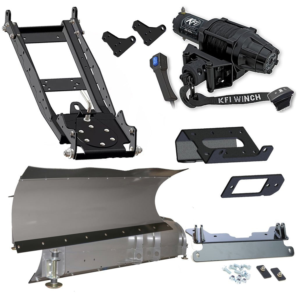 KFI Snowplow Kit Can - Am Defender with level kit - MojoMotoSport.com