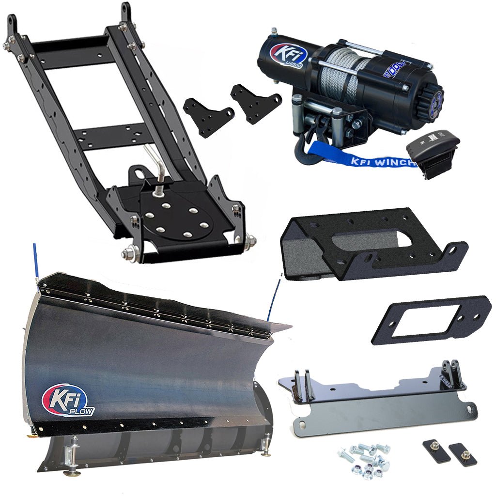 KFI Snowplow Kit Can - Am Defender with level kit - MojoMotoSport.com