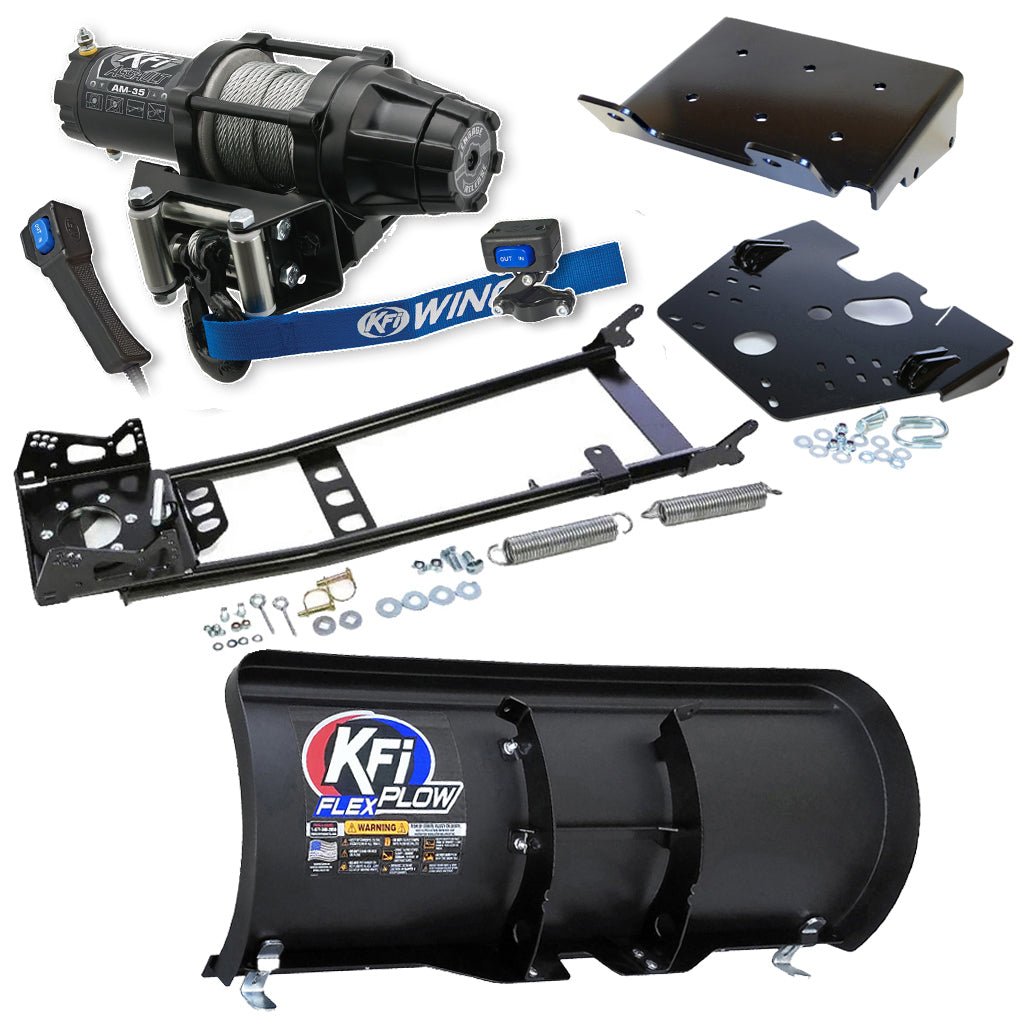 KFI Snowplow Kit fits 2008 - on Suzuki King Quad 400 4x4/AS/AF/ASi/FSi ATV - MojoMotoSport.com