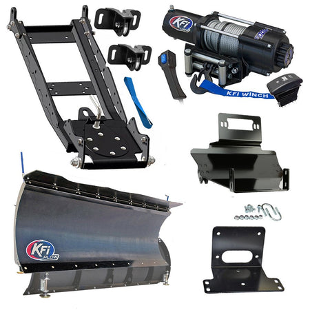 KFI Snowplow Kit fits Kawasaki KAF 400 Mule 600/610 - MojoMotoSport.com