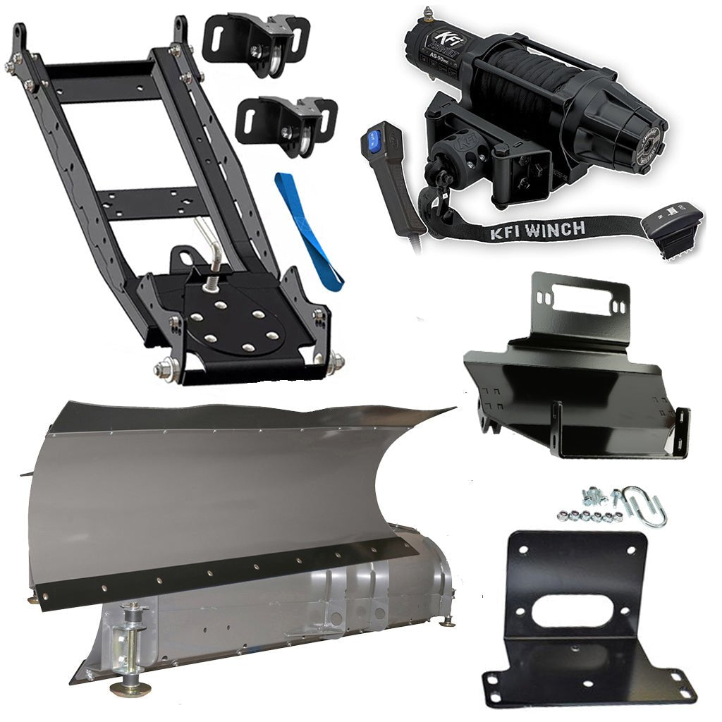 KFI Snowplow Kit fits Kawasaki KAF 400 Mule 600/610 - MojoMotoSport.com