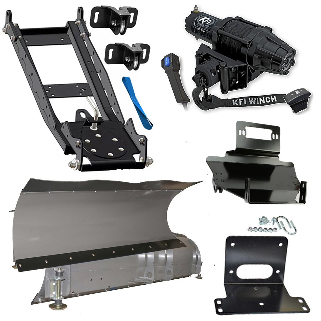 KFI Snowplow Kit fits Kawasaki KAF 400 Mule 600/610 - MojoMotoSport.com