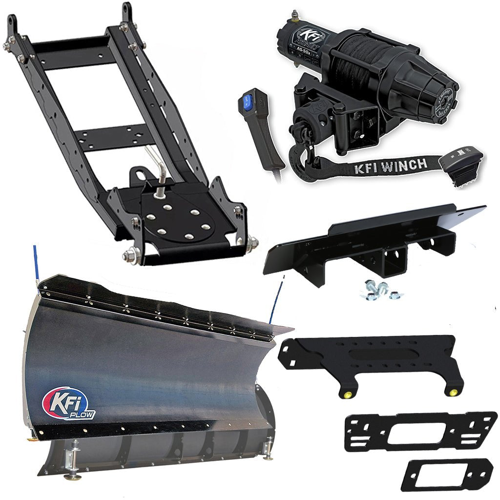 KFI Snowplow Kit for various Polaris Ranger Crew & XP 570/900/1000 - MojoMotoSport.com