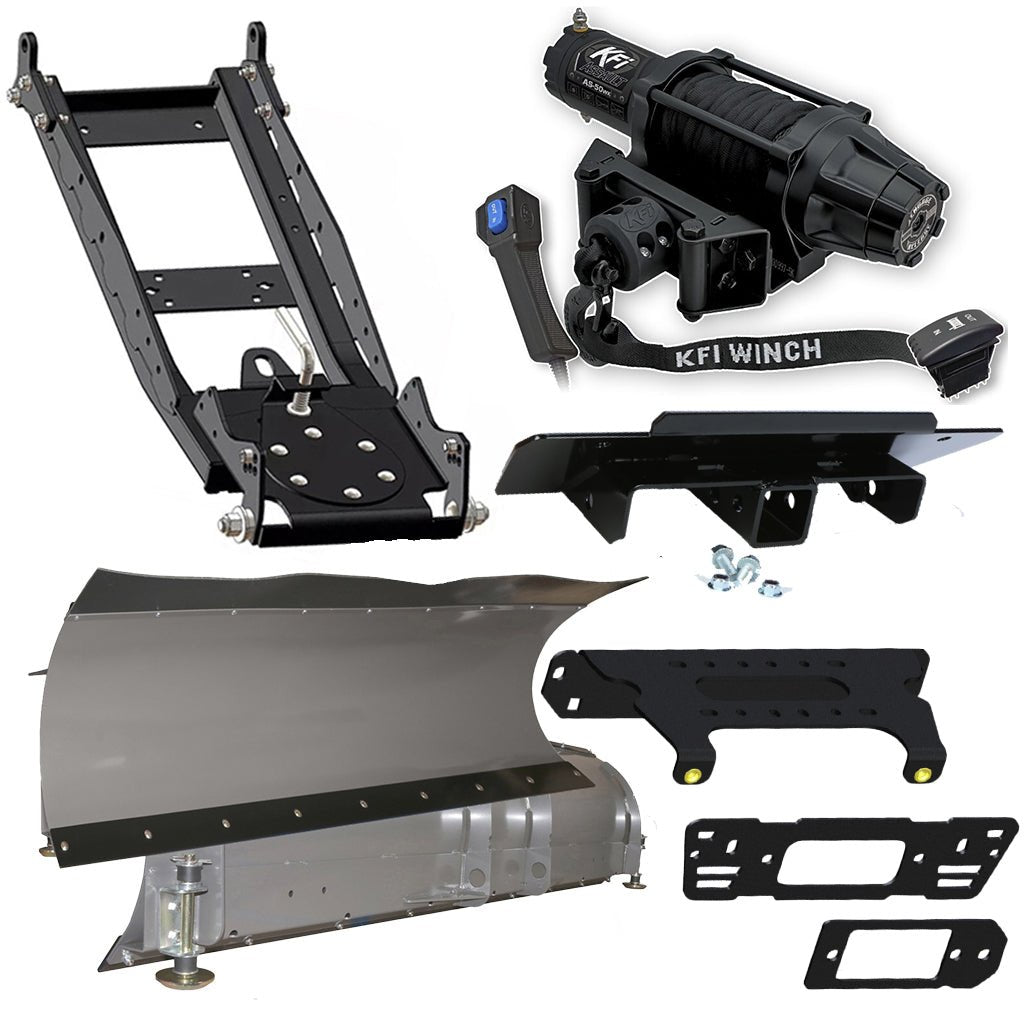KFI Snowplow Kit for various Polaris Ranger Crew & XP 570/900/1000 - MojoMotoSport.com