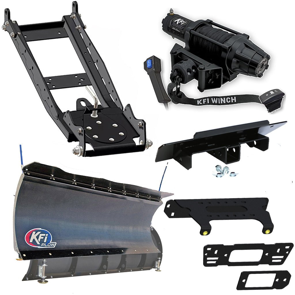 KFI Snowplow Kit for various Polaris Ranger Crew & XP 570/900/1000 - MojoMotoSport.com