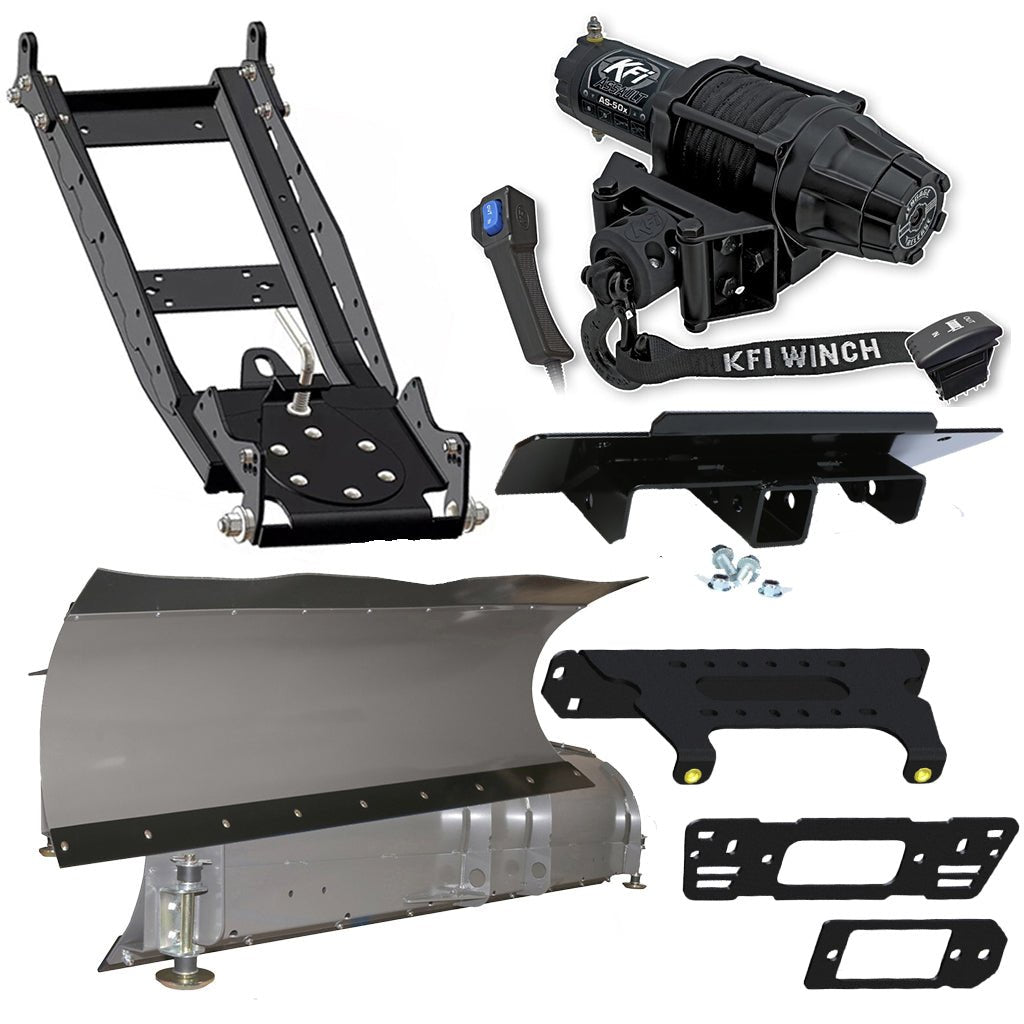 KFI Snowplow Kit for various Polaris Ranger Crew & XP 570/900/1000 - MojoMotoSport.com