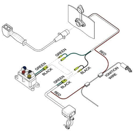 KFI Universal ATV Winch 14ft Corded Remote Kit | ATV - HR - MojoMotoSport.com